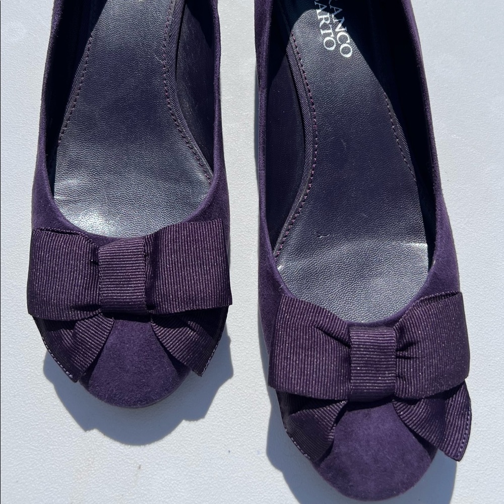 Franco Sarto. Beautiful purple suede slide. Excellent condition. Hardly worn.